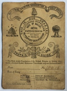 National Charter Association membership card, 1842